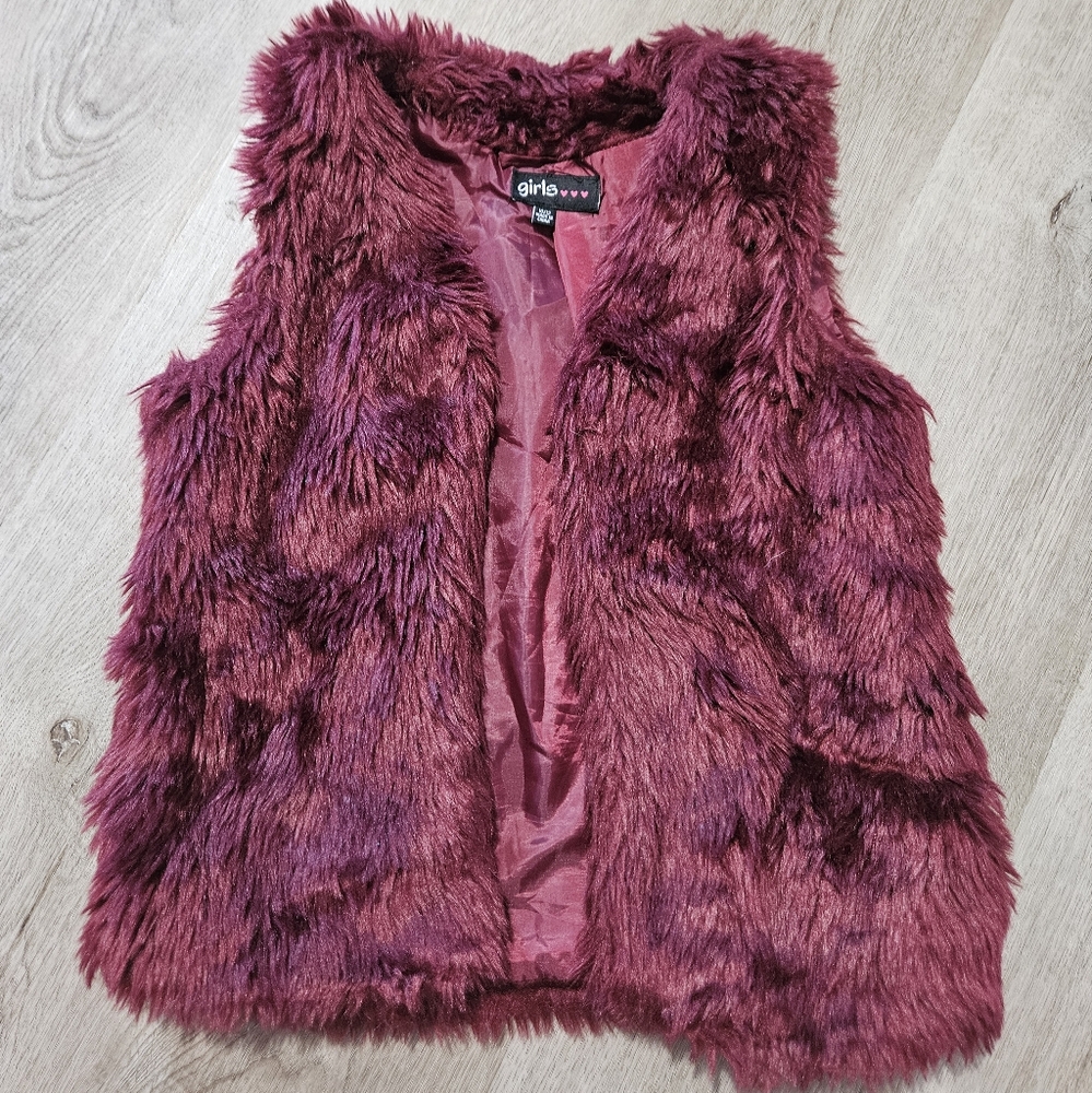 Girls size 10/12 Faux Fur Vest